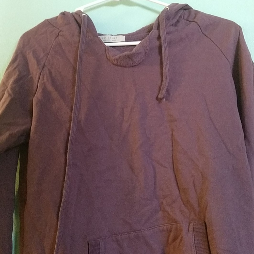 Violet Maroon Hoodie Active Wear Women Small